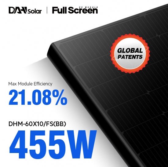 Dah Solar 455W DHM-60X10/FS(BB) Full screen/Full black - Airoxa.eu⎮Saulės elektrinės⎮Šilumos siurbliai⎮Kondicionieriai⎮Pigiau!